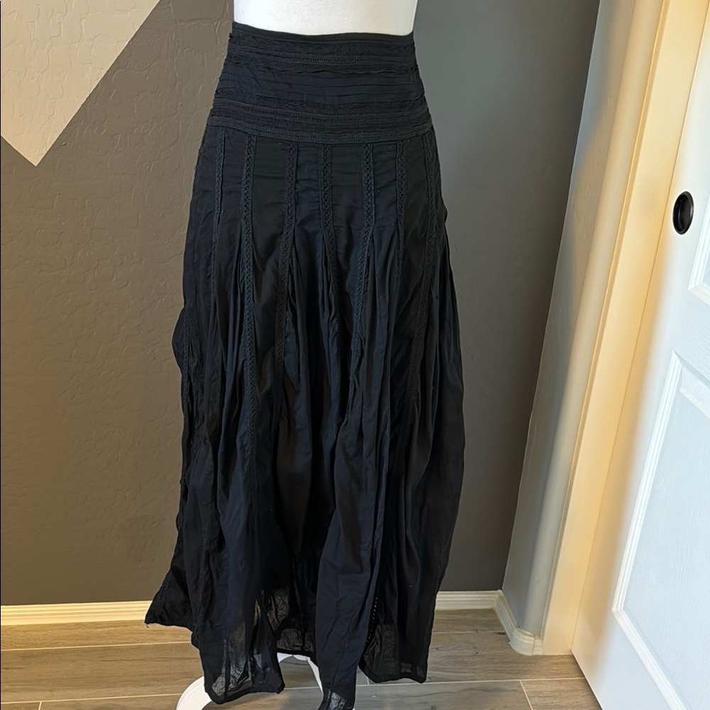 Zara 100%‎ cotton maxi skirt size small